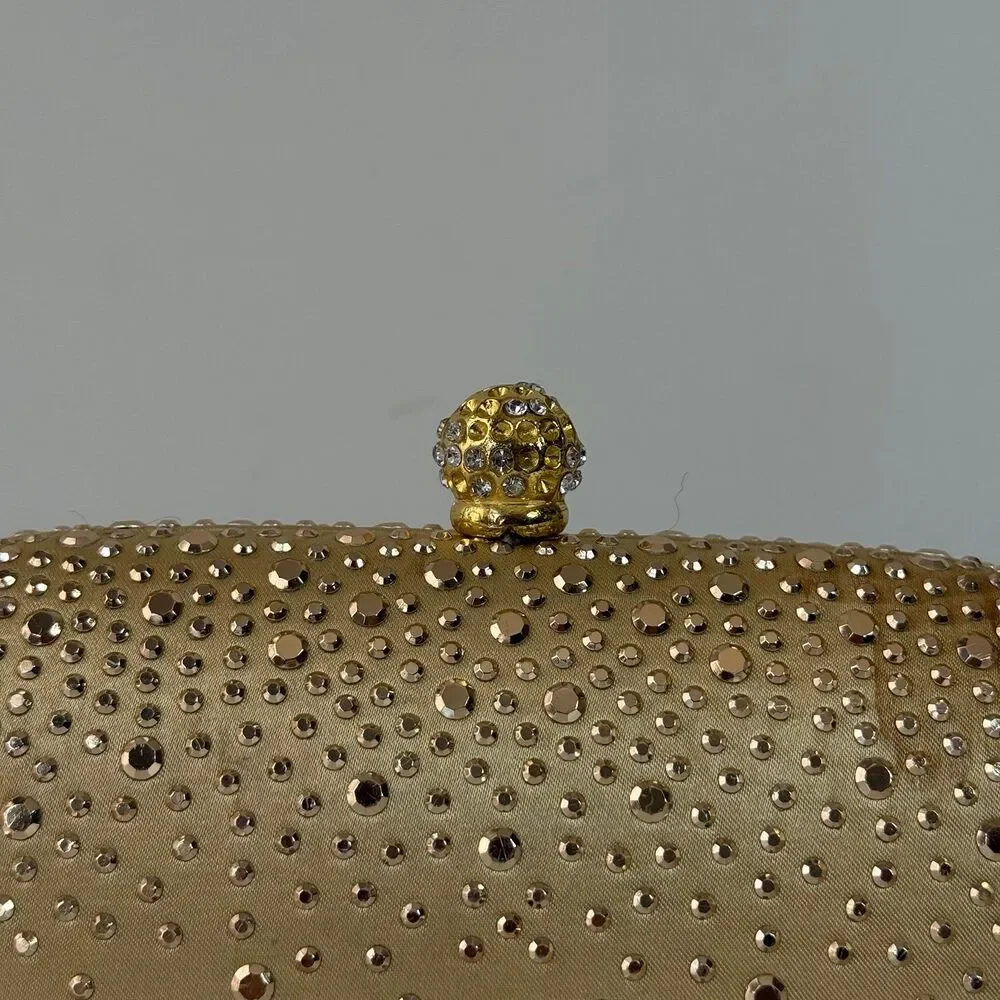 Gold Rhinestone Women Evening Clutch